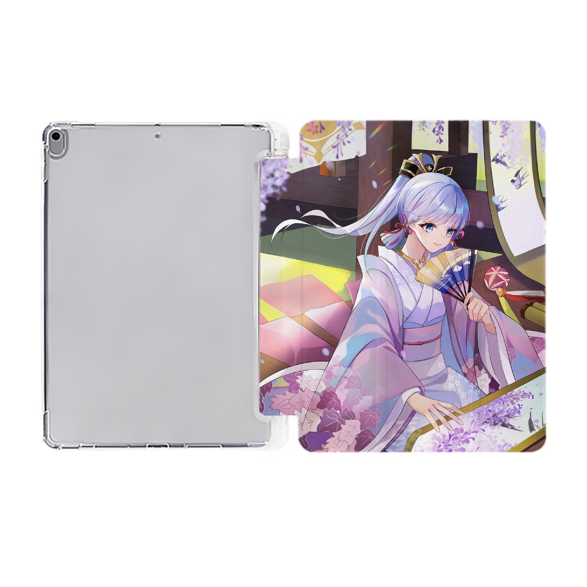 げんし神 genshin IPad ケース ペン収納付き 三つ折りスタンド PUレザー×シリコン 対応機種9.5/10.5/10.9インチ
